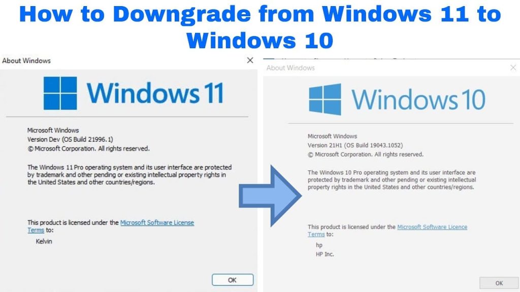 Downgrade Windows 11 From Windows 10